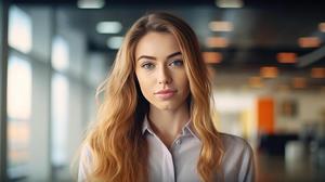 Young-businesswoman-illustration-ai-generative-free-photo
